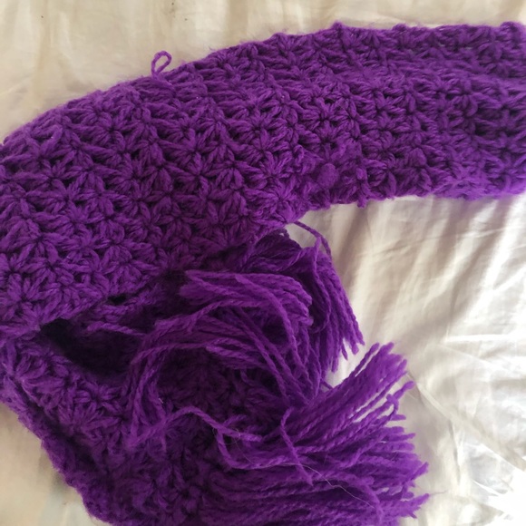 Purple knit scarf - Picture 1 of 1